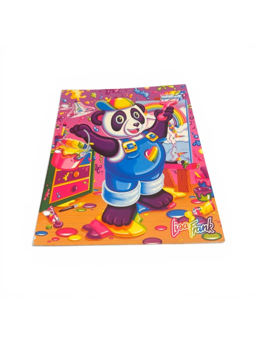 Lisa Frank Graphic Art School Folder - Panda Painter - Vintage Y2K Collectible